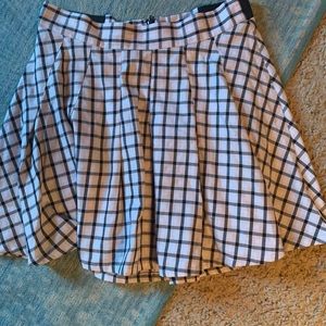Pink/Black plaid skirt